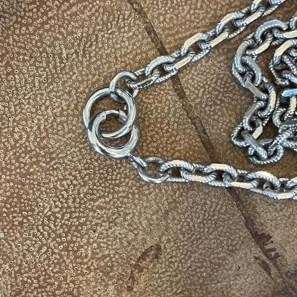 Vintage Crown Trifari Ornate Filigree Cross Pendant Large Oversized Necklace - Picture 7 of 8